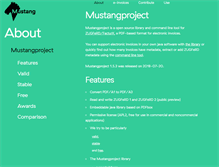 Tablet Screenshot of mustangproject.org
